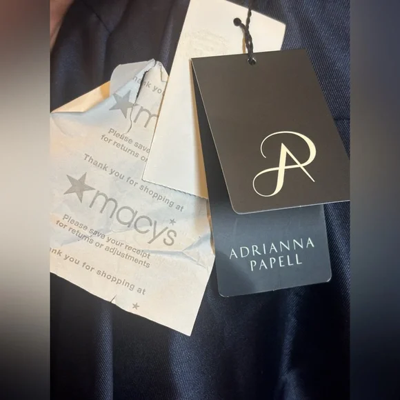 ADRIANNA PAPELL Draped Hi-Low Gown With Asymmetrical Detail Size 10